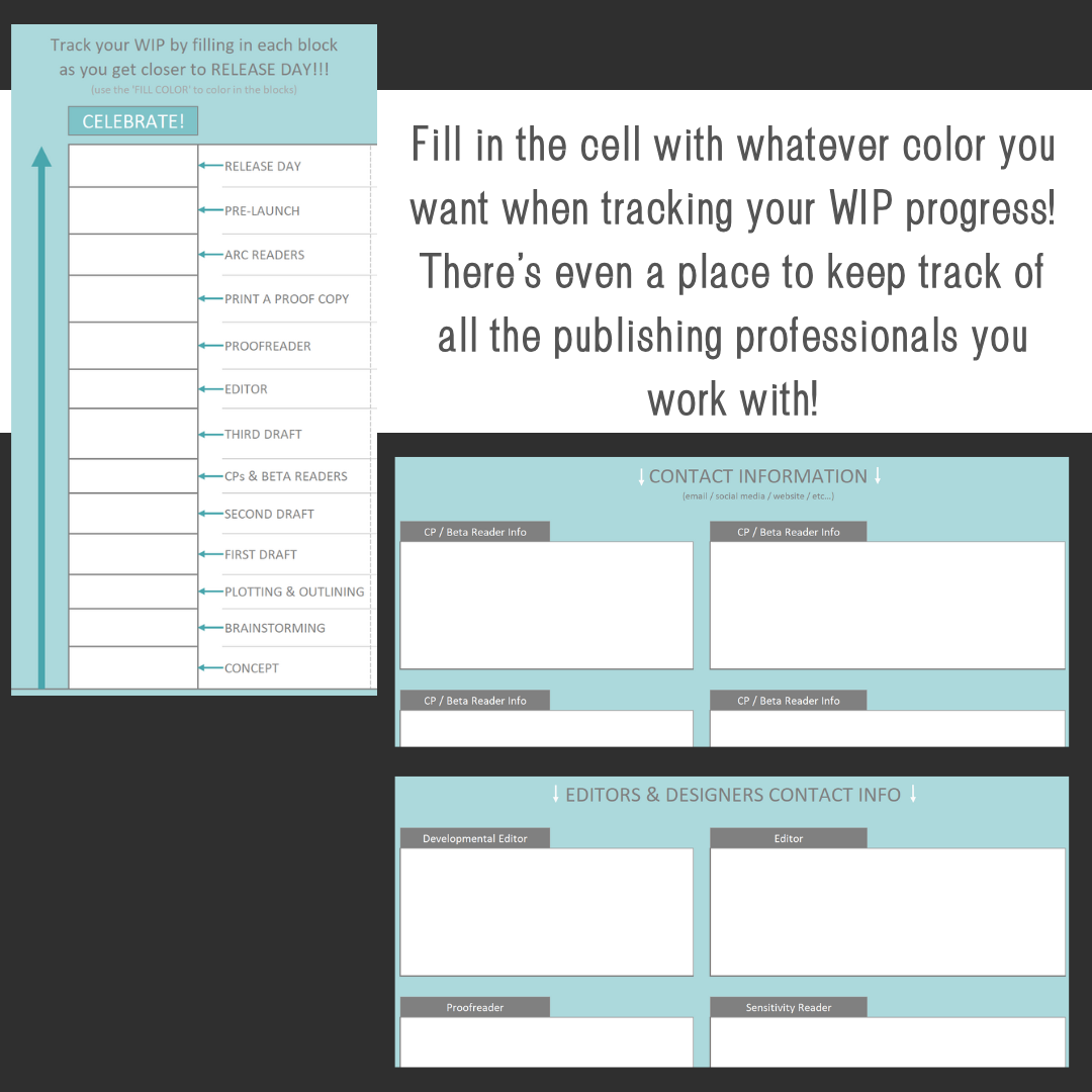 Word Count & Progress Tracker for Excel + Bonus Digital Calendar Planner (2025-2030)
