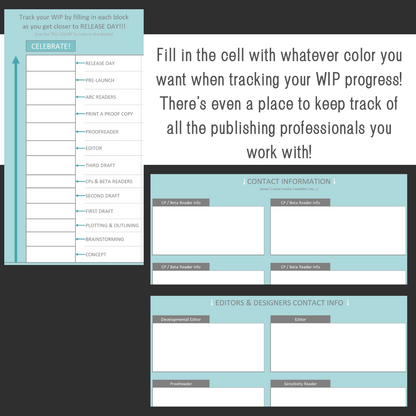 Word Count & Progress Tracker for Excel + Bonus Digital Calendar Planner (2025-2030)